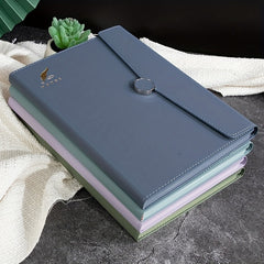 Retro PU Leather Business Notebook Magnetic Buckle Budget Planner