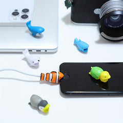 Bite Mini Cartoon Cable Protector Cover Charging Cord USB Cable Winder