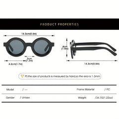 Y2K Round Sunglasses Retro Jelly UV400 Sun Shades Glasses
