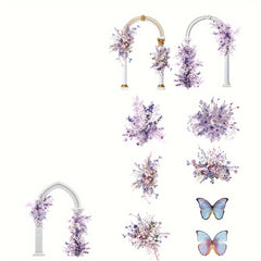 20pcs Literary Flower Arch Sticker Pack