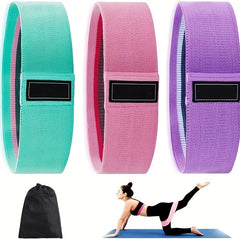 Non Slip Fabric Resistance Bands for Yoga Booty Exercise Set of 3
