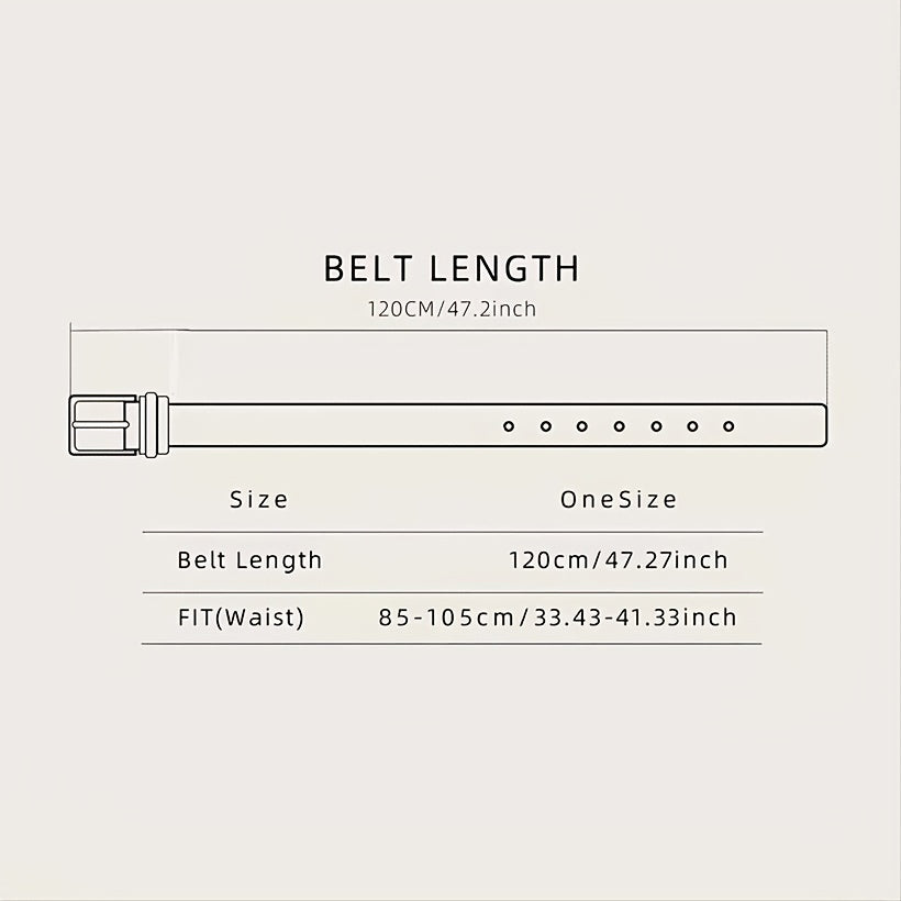 Men's Casual Belt Brown Genuine Leather