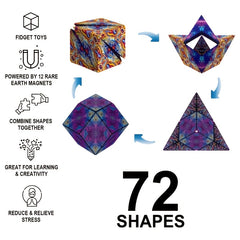 Magnetic Magic Cube Geometry Puzzle Educational Toy For Kids