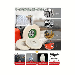 5pcs Wool Felt Polishing Wheel Disc Kit for 100 Angle Grinder