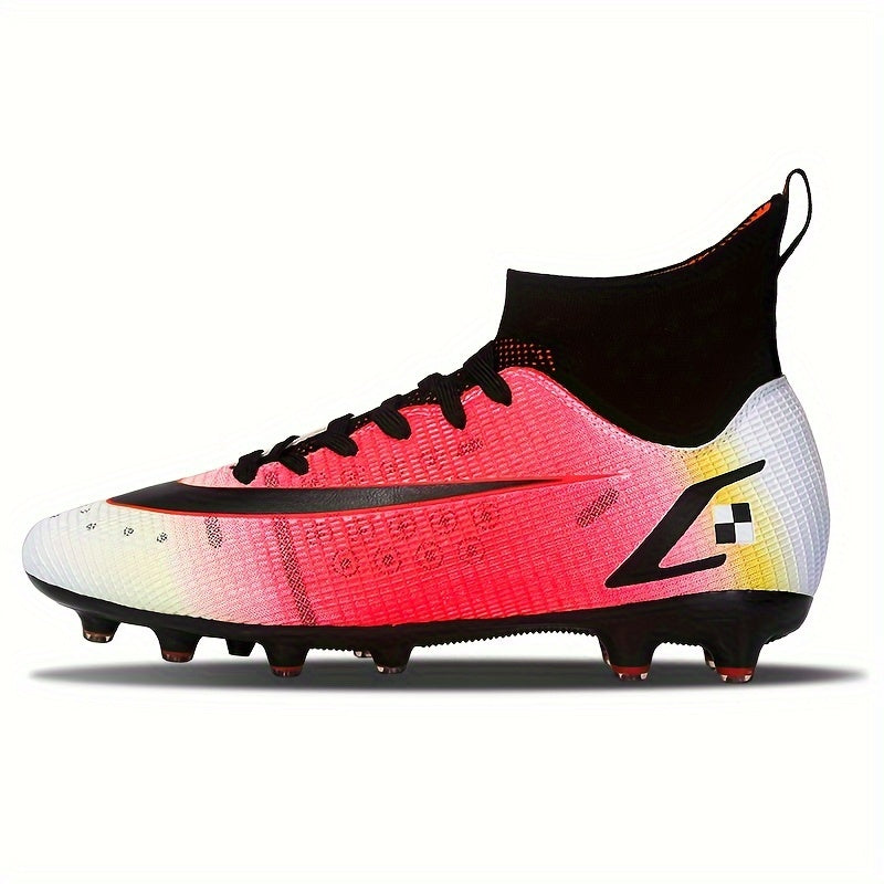 Boy's High Top Non Slip AG Football Cleat Soccer Shoes
