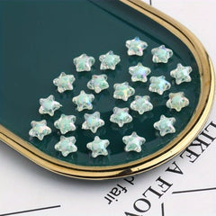 20pcs 12mm Plated Acrylic Star Inner Beads DIY Jewelry Accessories