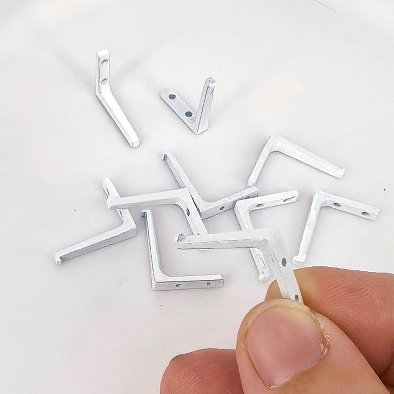 1:12 Dollhouse Wall Shelf Mini L Shaped Rack Right Angle Storage
