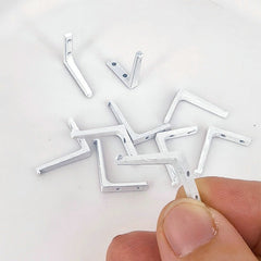 1:12 Dollhouse Wall Shelf Mini L Shaped Rack Right Angle Storage