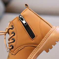Vintage Lace Up Boots Zipper Lightweight Non Slip Boots Autumn Winter