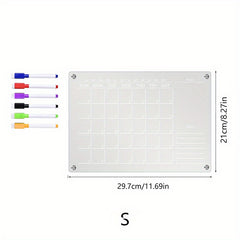 6-Piece Marker Set with Magnetic Planning Notes Board