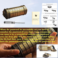 Copper Engraved Cipher Puzzle Roll for Escape Room - Ideal Romantic Gift
