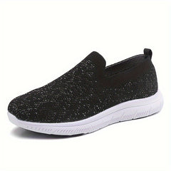 Women's Lightweight Slip-on Sports Sneakers, Breathable Walking Shoes