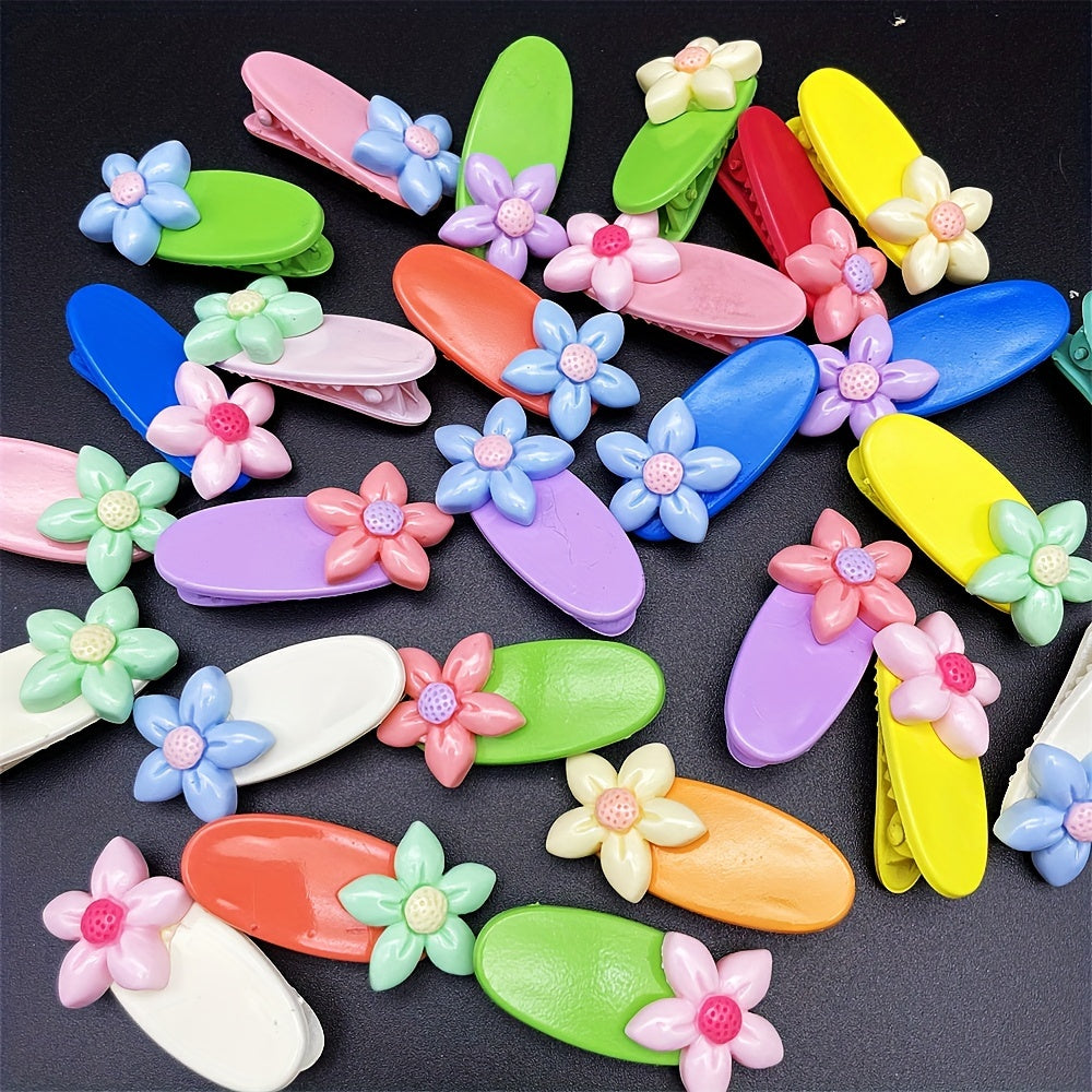 10pcs Flower Hair Clip Barrette Y2K Hair Slides Non Slip Accessory