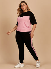  Colorblock Tee & Pants Set Women's  Medium Stretch