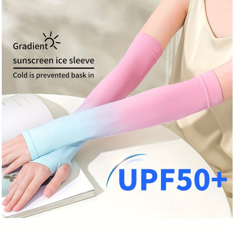 Gradient Ice Sleeve Sunscreen Arm Sleeves UV Protection Cycling Men Women