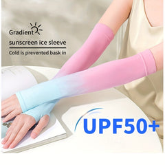 Gradient Ice Sleeve Sunscreen Arm Sleeves UV Protection Cycling Men Women