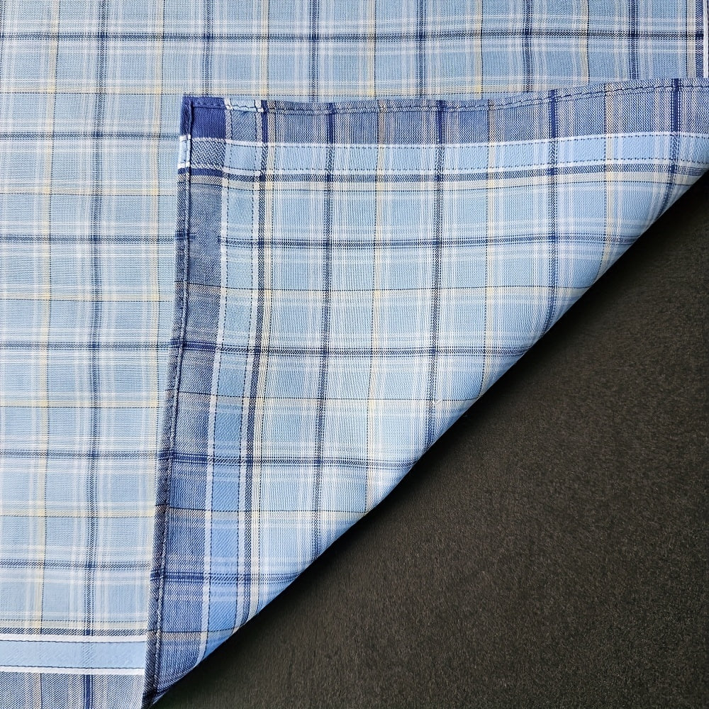 3PCS Plaid Handkerchiefs Lightweight Check Series Soft & Sweat Absorbent