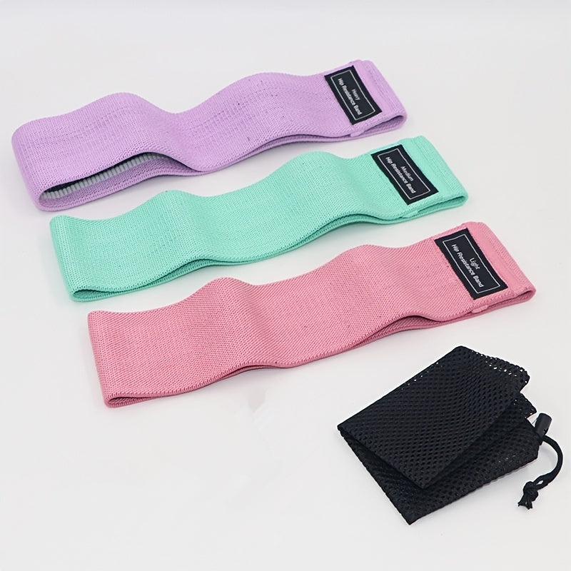3pcs Elastic Rubber Band Yoga Resistance Band Hip Expander