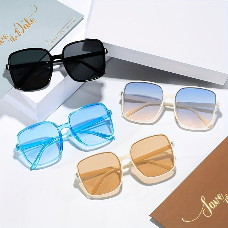 Large Square Sunglasses Gradient UV400 Sun Shades Glasses