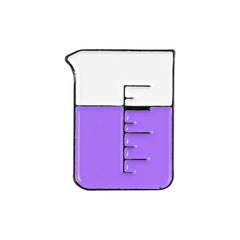 Chemical Molecular Beaker Alloy Oil Dripping Brooch