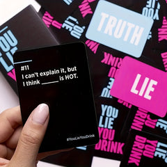 You Lie You Drink Drinking Game for Non-Liers Christmas Halloween Thanksgiving