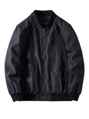 Men's Dragon Printed Baseball Collar Jacket