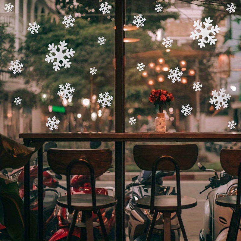 Snowflake Christmas Stickers Window Decoration Holiday Party Supplies