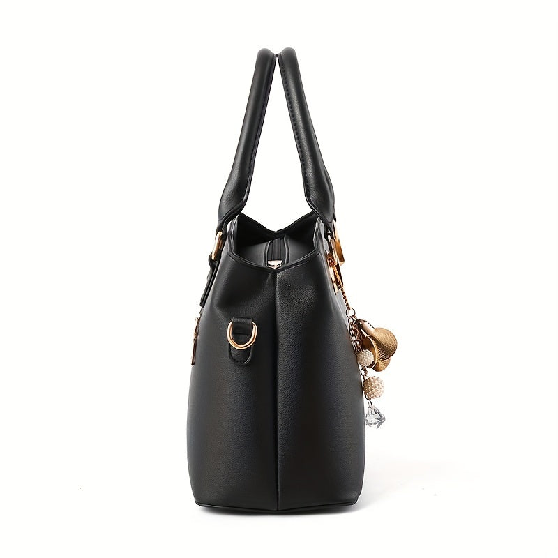 Classic Tote Satchel Bag All Match Shoulder Bag Work Pendant