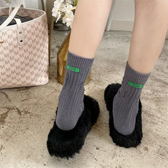 3 Pairs Heart Embroidery Socks Ripped Stockings