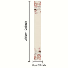 Polyester Merry Christmas Table Runner Snowman Pattern