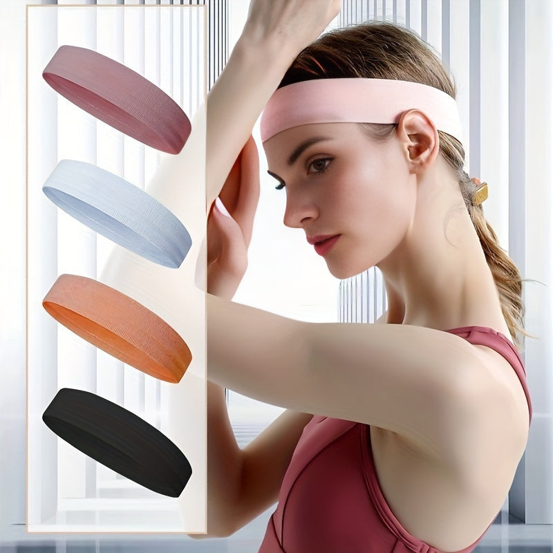 Breathable Solid Yoga Headband Quick Drying Non slip Headband for Yoga Fitness