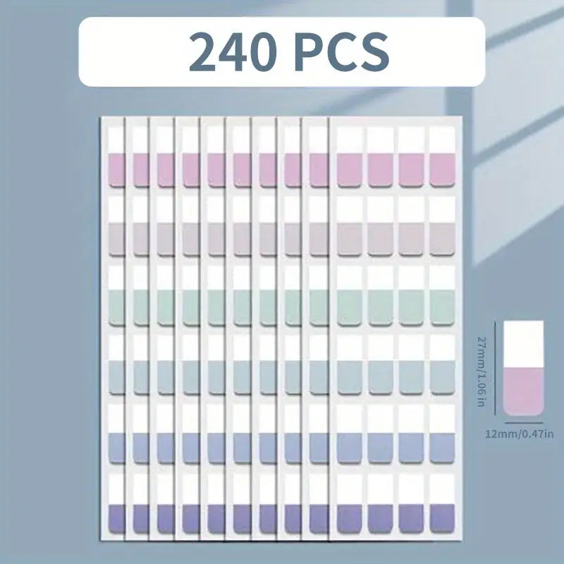 Multicolor Adhesive Writable Index Label for Marking Pages