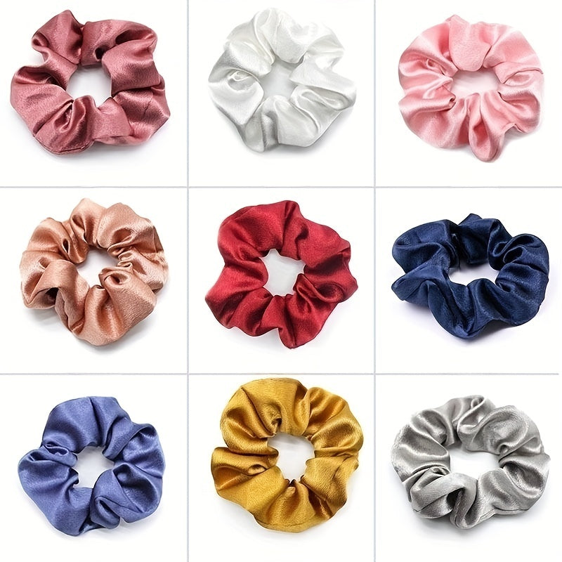 4pcs Solid Scrunchies Hair Tie Soft Hair Rope Elastic Ponytail Holder