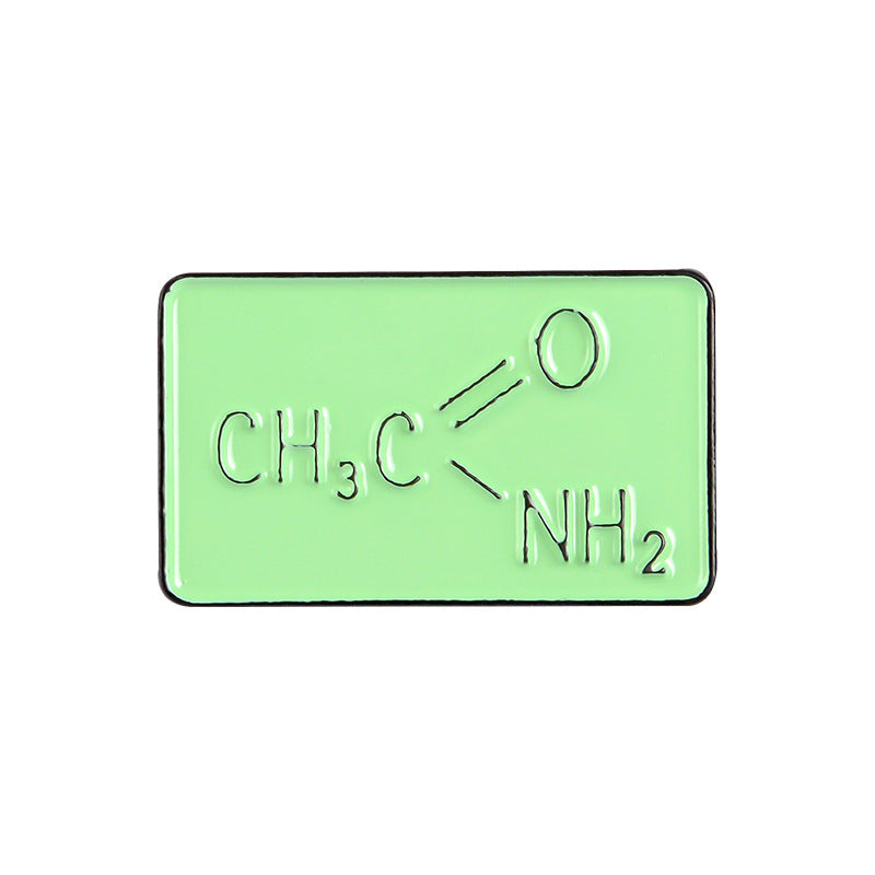 Chemical Molecular Beaker Alloy Oil Dripping Brooch
