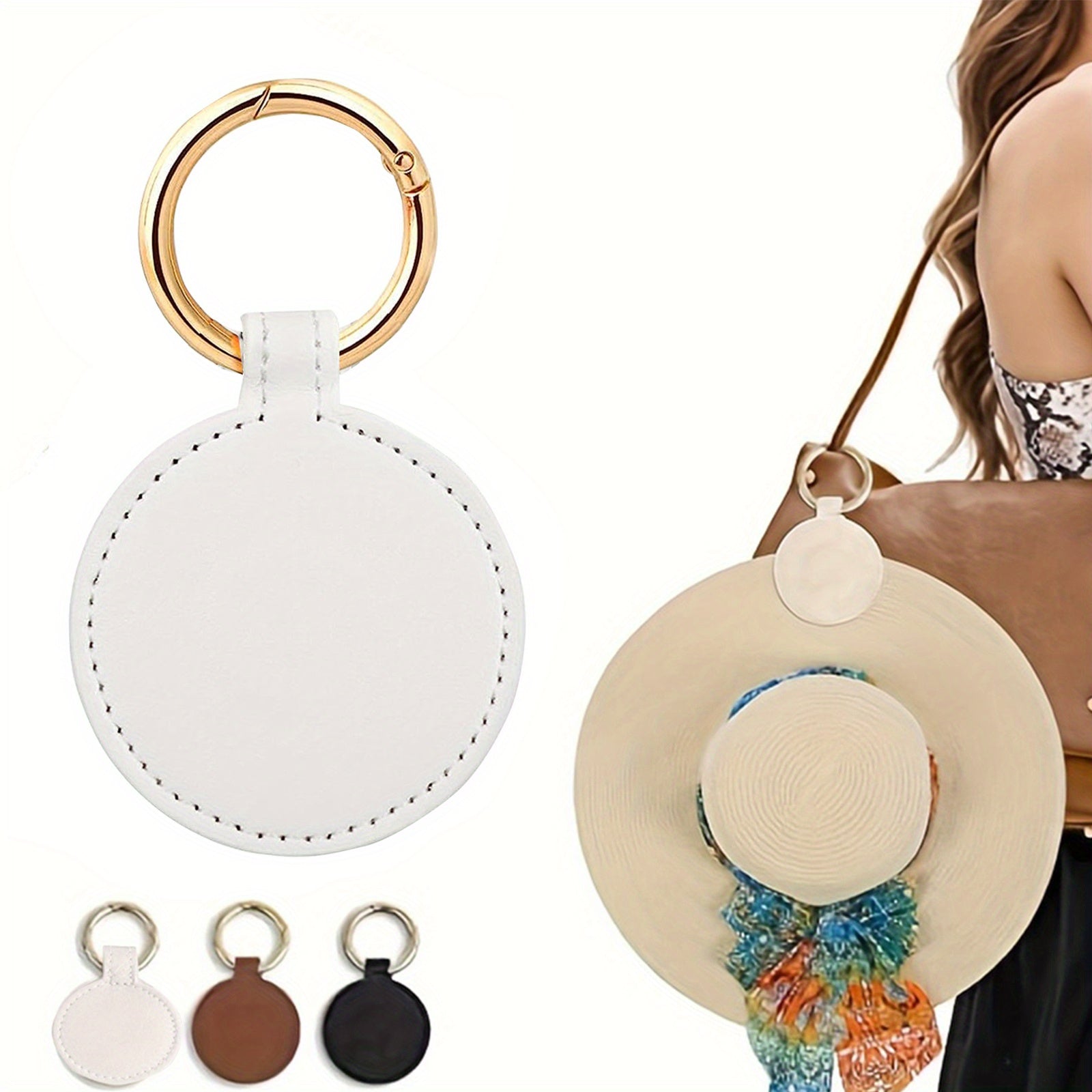 Magnetic Hat Clip Bag Holder PU Leather Hat Keeper