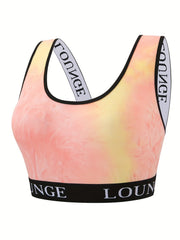  Tie Dye Letter Tape Bra & Panty Set