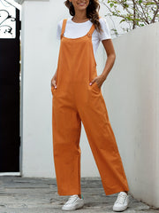 Sleeveless Wide Leg Jumpsuit Casual Loose Waist