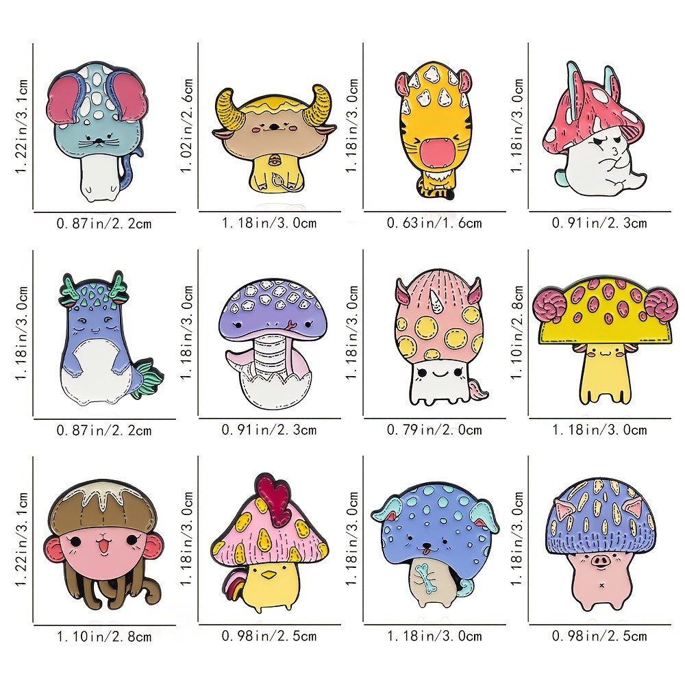 Cute 12 Zodiac Animal Cartoon Brooch