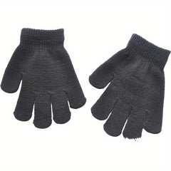 2 Pairs Kids Winter Warm Knitted Gloves - Boys/Girls