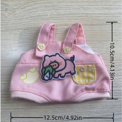 Summer Embroidered Doll Overalls