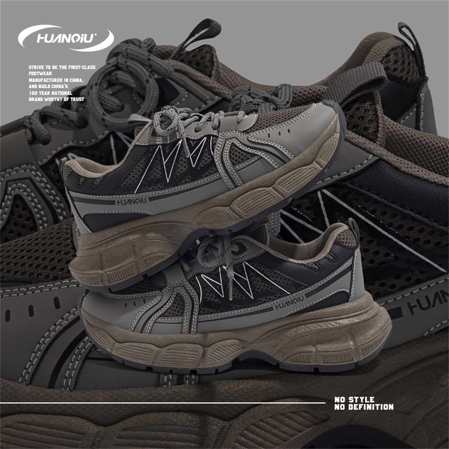 HUANQIU Women's Chunky Sneakers Height Increased Dad Shoes Comfy & Retro Style