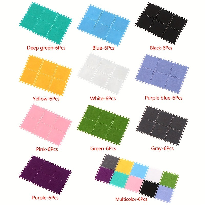 6pcs 1:12 Dollhouse Rug Carpet Multicolor Mat Model Furniture Decor Toy