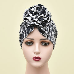 Leopard Turban Cap Bandana Beanie Hats Breathable Hijab Head Wrap