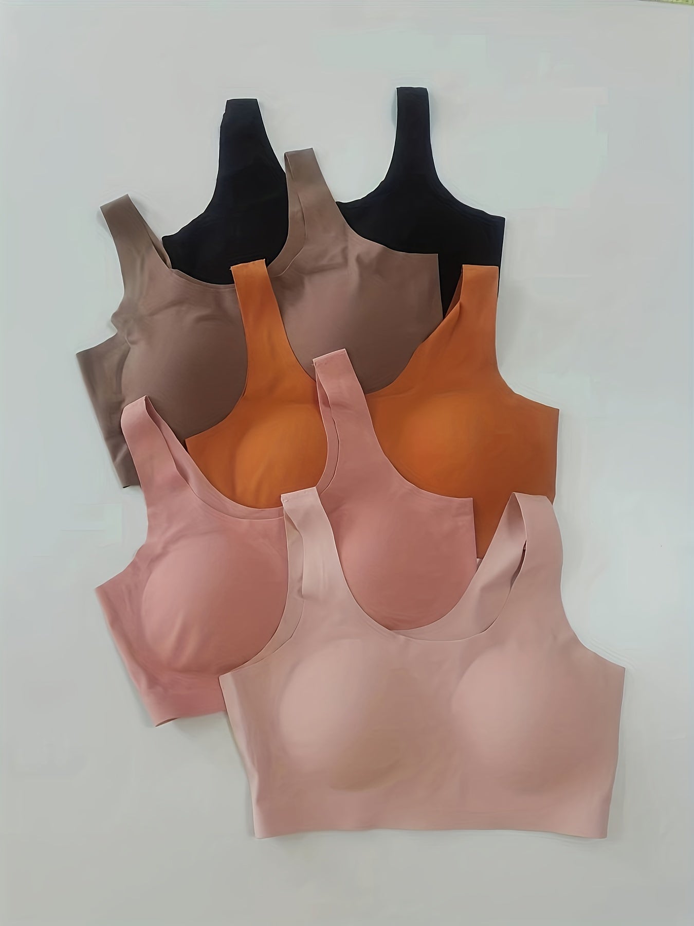 5pcs Wireless Bras Skin-friendly Everyday Intimates Women's Lingerie