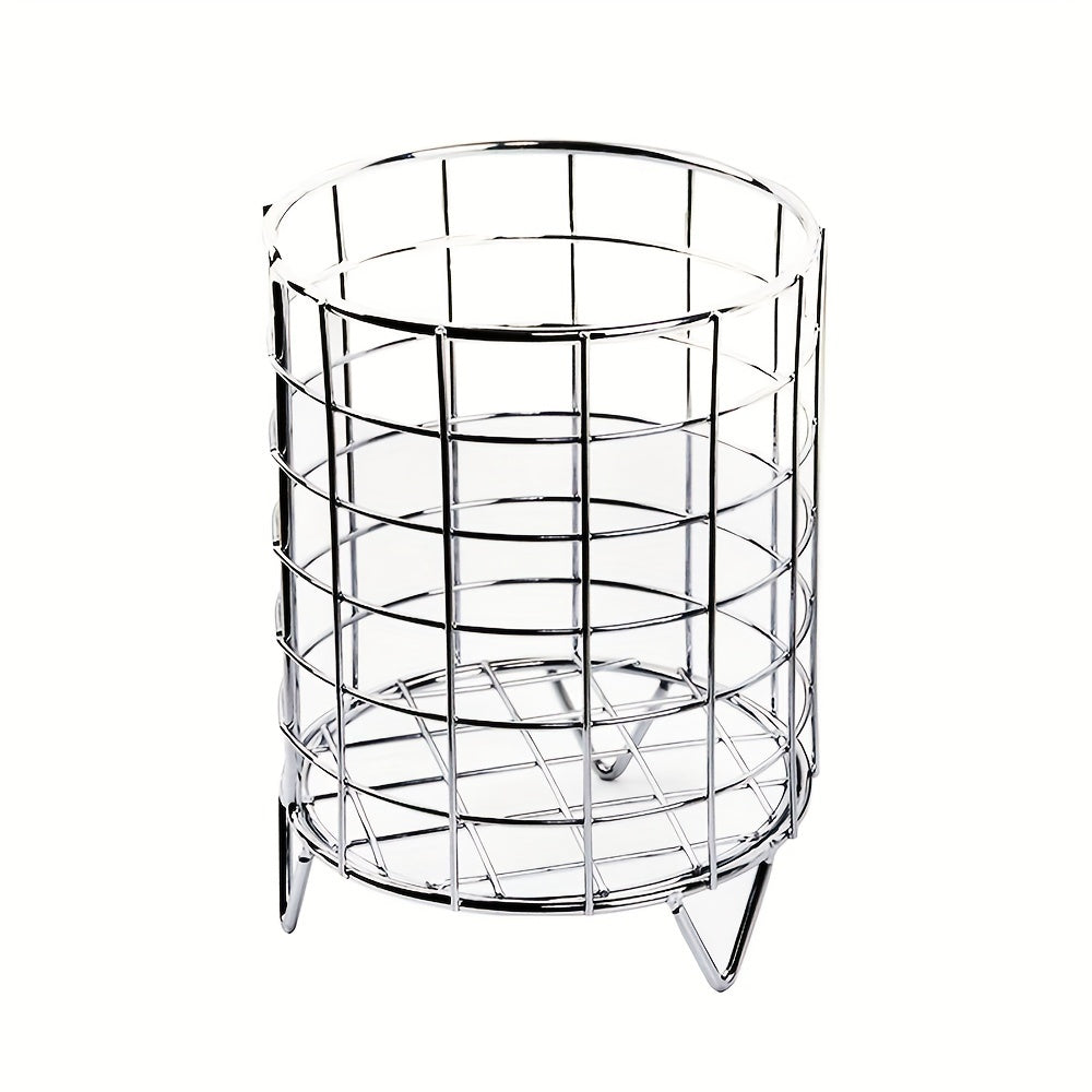Iron Desktop Storage Basket Sundries Shelf Large Capacity Retro Style