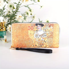 Klimt Symbolist Abstract Pattern Zipper Vintage Clutch Coin Purse