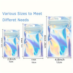 50pcs Holographic Self-sealing Packaging Bags for Phone Cases & Accessories