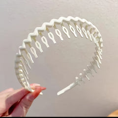 Women Solid Wave Headbands Non slip Hairbands Girls Hair Combs Wash Face