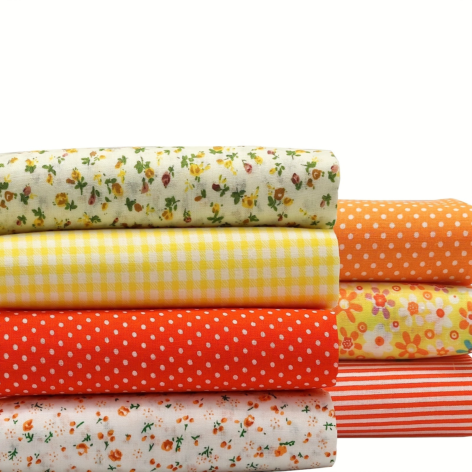 7pcs 24 89 24 Yellow Fat Quarter Fabric Bundles Quilting Cotton