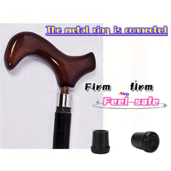 Non-slip Wooden Walking Stick Lightweight Cane for Hiking